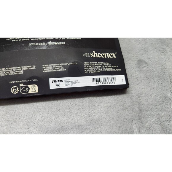 SKIMS Large Sienna Brown Hosiery Shapewear Tights NWOT - Picture 3 of 3